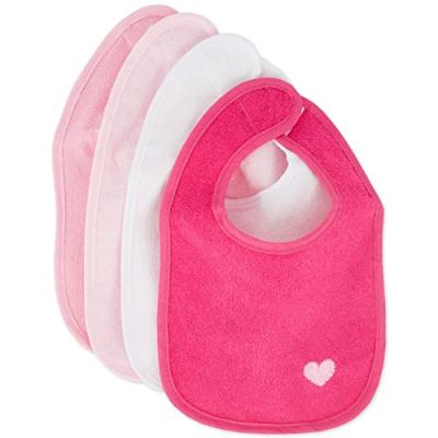 BIECO  set de 4 bavoirs pratiques pour b&eacute;b&eacute; rose vif