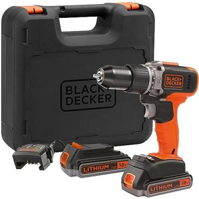 BLACK & DECKER Perceuse &agrave; percussion sans fil 18V