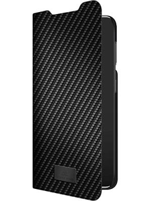 BLACK ROCK Etui Portefeuille Material Flex Carbon pour Samsung Galaxy S22 5G, Noir