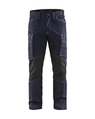 BLAKLADER Pantalon De Travail Services Denim Stretch Marine/noir Taille 38