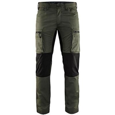 BLAKLADER Pantalon De Travail Services Stretch Vert Arm&eacute;e/noir Taille 46