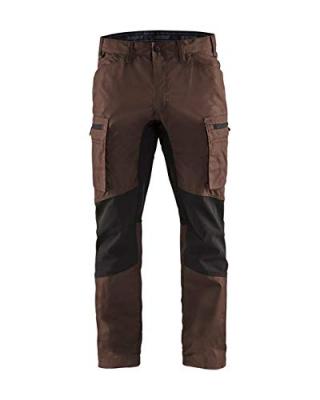BLAKLADER  14591845 Service Pantalon Stretch, Marron/Noir, taille C60