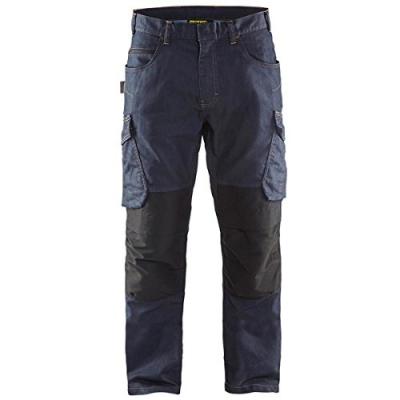 BLAKLADER Pantalon De Travail Services Denim Stretch 2d Marine/noir Taille 52