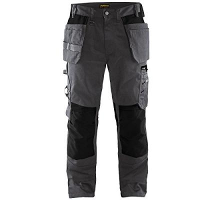 BLAKLADER  15551860 Pantalon d'artisan, Gris fonc&eacute;/Noir, taille C54