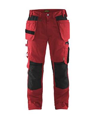 BLAKLADER  15551860 Pantalon d'artisan, Rouge/Noir, taille C44
