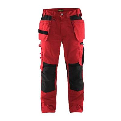 BLAKLADER  15551860 Pantalon d'artisan, Rouge/Noir, taille C60