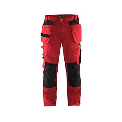 BLAKLADER  15551860 Pantalon d'artisan, Rouge/Noir, taille C62