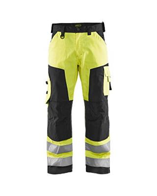 BLAKLADER Pantalon Haute Visibilit&eacute; Jaune Fluorescent/noir Taille 38