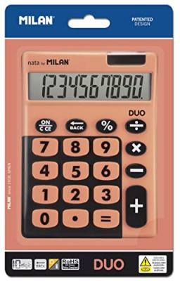 MILAN Blister calculatrice de bureau 10 chiffres, Duo orange