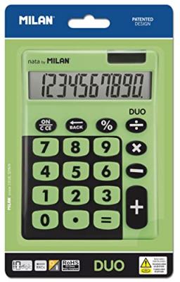 Blister calculatrice de bureau 10 chiffres, Duo vert