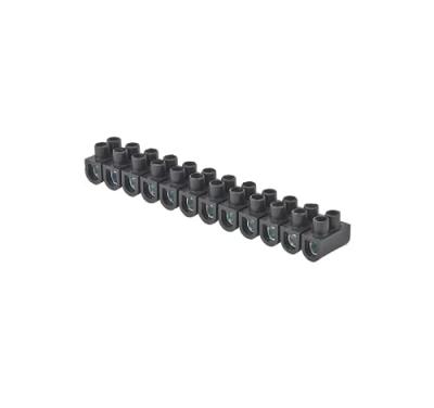 AR ELECTRICITE Barrette de connexion 12 plots 6mm&sup2; debflex noir - 704030