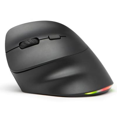 BLUESTORK Souris ergonomique sans fil -  - ERGO LUMI - 6 boutons - R&eacute;tro&eacute;clair&eacute;e - Noir 