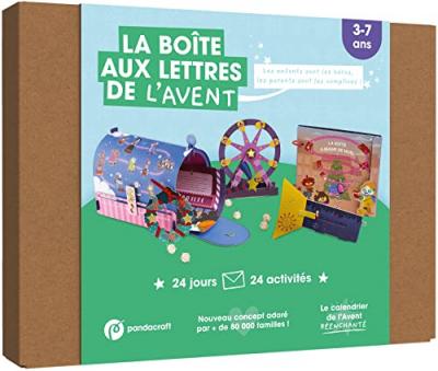 PANDACRAFT Bo&icirc;te aux Lettres de l'Avent - La bo&icirc;te &agrave; magie - Calendrier de l'Avent 3+