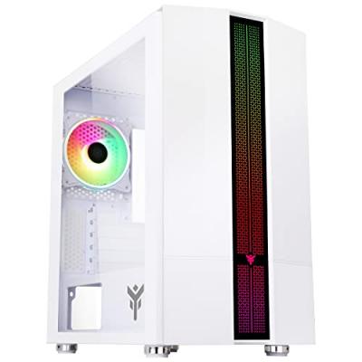 ITEK Boitier PC Mini Tour Micro ATX  Liflig 41 RGB avec panneau vitr&eacute; - Blanc