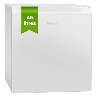 BOMANN Mini R&eacute;frig&eacute;rateur 45 L Cong&eacute;lateur 4 L, Temp&eacute;rature R&eacute;glable, Porte R&eacute;versible,, KB7245W, , Blanc