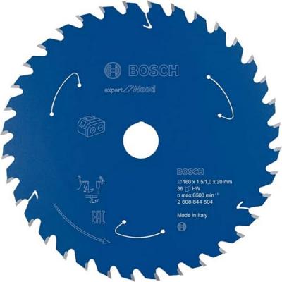 BOSCH  Lame de scie circulaire Expert for Wood, 160 x 1,5-1 x 20, 36 dents - 2608644504