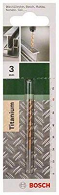 BOSCH  2609255088 Foret &agrave; m&eacute;taux rectifi&eacute; HSS-TiN DIN 338 Longueur 34 mm Diam&egrave;tre 1 mm