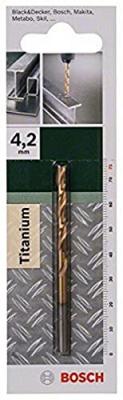 BOSCH Forets &agrave; m&eacute;taux HSS-TIN 4.2x43x75mm H&eacute;lice118