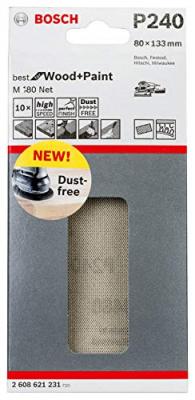BOSCH  feuille abrasive - grain 240 - 80 x 133 mm