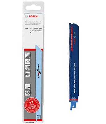 BOSCH ACCESORIOS Saber saw blade 25 pc. S1122BF + 1X Expert Saberlatt s 1155 hhm