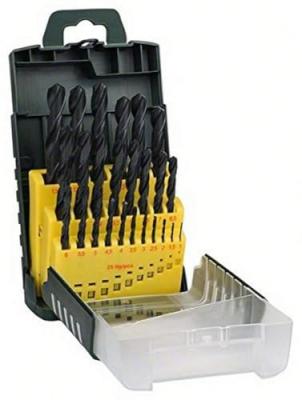 BOSCH  2607017153 Set De 25 Forets &agrave; M&eacute;taux Lamin&eacute;s Hss 1 &agrave; 13 Mm