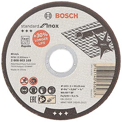 BOSCH  Standard Inox Straight 115x1 Mm Metal Disk