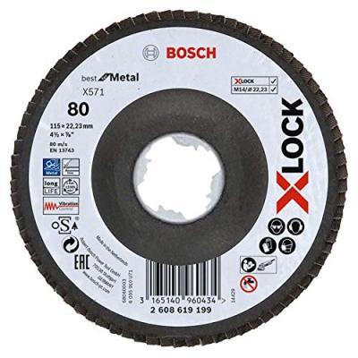 BOSCH  X-lock X571 B 115 Mm Concave Fv G80 Metal Shim Disc Clair