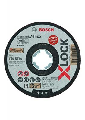 BOSCH  X-lock Std Inox Metal Cutting Disc 115x1 Mm Clair