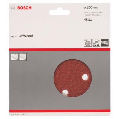 BOSCH  Expert disque abrasif pour bois. 6 paquets. 6 trous.