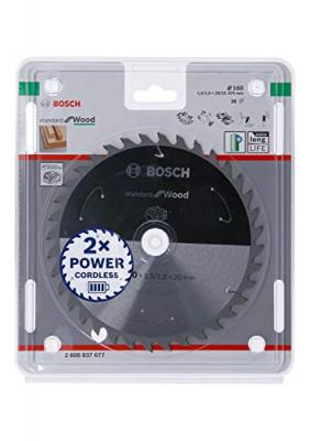 BOSCH  - Lame de scie circulaire standard pour bois, 160x1.5 / 1x20, 36 dents