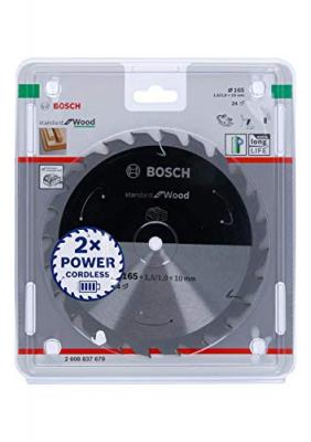 AMICA Bosch Lame de scie circulaire Standard for Wood pour scies sans fil 165x1.5-1x10, T24 - 2608837679