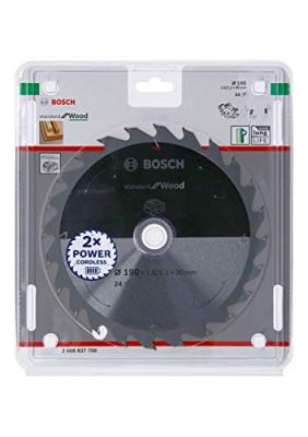 BOSCH  Lame de scie circulaire Standard for Wood pour scies sans fil 190x1.6/1.1x30, T24 - 2608837708