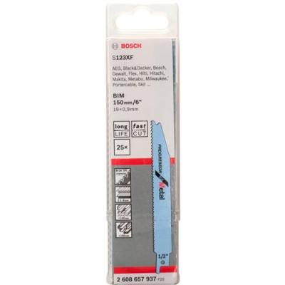 BOSCH Lame de scie sabre S 123 XF Progressor for Metal 25pc