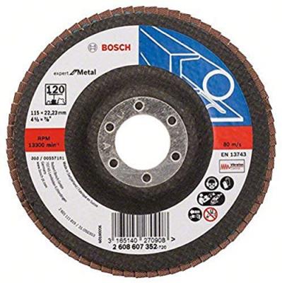 BOSCH  2608607352 Plateau &agrave; Lamelles &agrave; Surface Plate 115&nbsp;Mm, Grain 120
