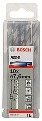 BOSCH Forets &agrave;&nbsp; M&eacute;taux Hss-G Standard, Din 338 (7,6 X 75 X 117 Mm)