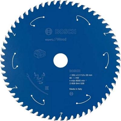 BOSCH Lame de scie circulaire Expert pour le bois, 254 x 2,1 / 1,6 x 30, 60 dents - 