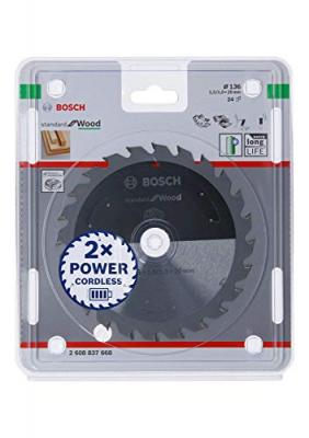 BOSCH Scie circulaire Lame standard pour bois, 136x1.5 / 1x20 24 dents - 