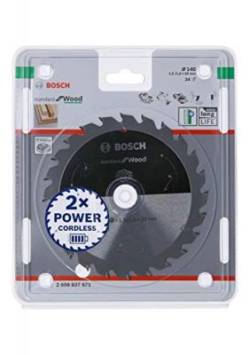 BOSCH Lame de scie circulaire standard pour bois, 140x1.5 / 1x20, 24 dents - 