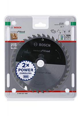 BOSCH  Lame de scie circulaire Standard for Wood pour scies sans fil 165x1.5-1x20, T36 - 2608837686