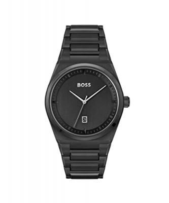 HUGO BOSS Montre Homme Boss Montres STEER 1513994 - Bracelet Acier Noir