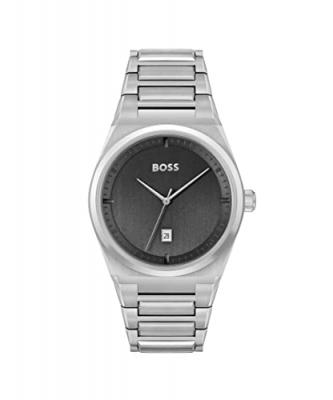 BOSS Montre Steer Noir 1513992 Gris 