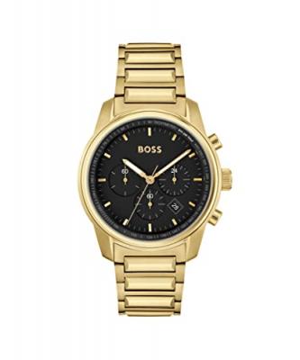 BOSS Montre Homme Trace Noir 1514006 Jaune 