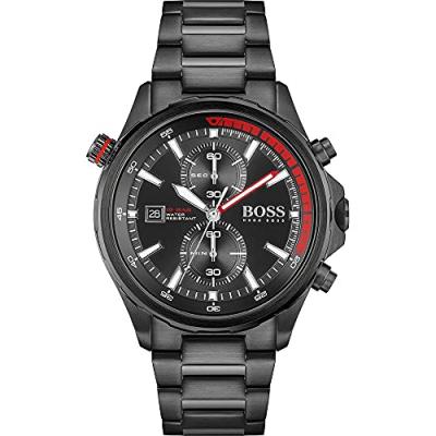 HUGO BOSS BOSS Montre Chronographe &agrave; Quartz pour Homme avec Bracelet en Silicone Bleu - 1513822