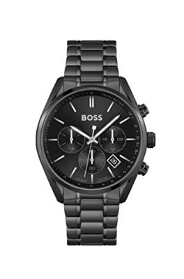 BOSS Montre Homme Hugo  CHAMPION 1513960 - Bracelet Acier Noir