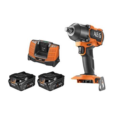 AEG Boulonneuse &agrave; chocs  18V Brushless 700 Nm - 2 batteries 4.0 Ah - 1 Chargeur - BSS18MTF12-402C