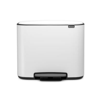 BRABANTIA  - 121142 - Poubelle Bo Pedal Bin, 11 + 23 litres, Blanc