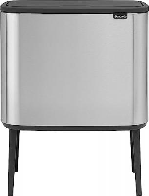 BRABANTIA Poubelle de cuisine 34 l manuel  acier inox matt steel