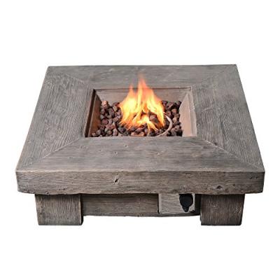 TEAMSON HOME Bras&eacute;ro de jardin,, gaz chauffage, gris, 89 X 89 X 29