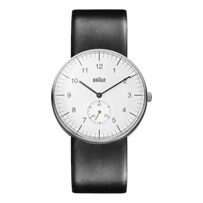 BRAUN  Homme Analogique Quartz Montre Bracelet en Cuir BN0024WHBKG