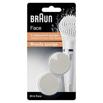 BRAUN  Face 80-b &Eacute;ponge Beaut&eacute; - Lot de 2 Brosses de Remplacement